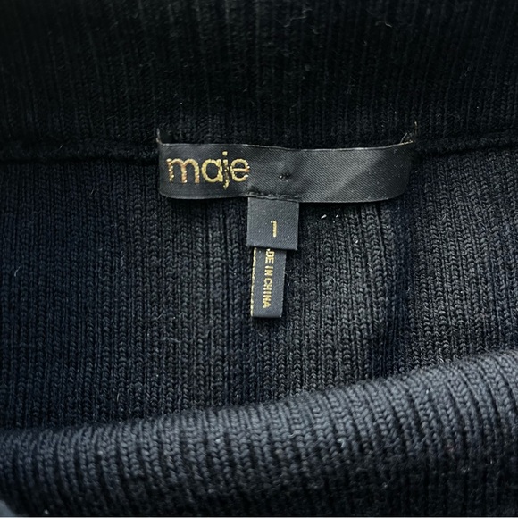 MAJE  100% Wool Knit Maxi Skirt With Patterns, Size 1. - Picture 7 of 9